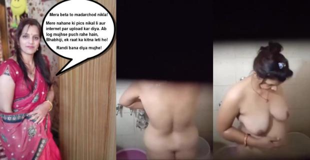 Sexy Mom Nahate Hue Bathroom Me Record